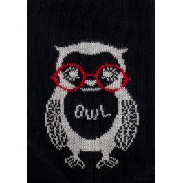  Chaussettes Hibou Anthracite chiné - DAGOBERT À L’ENVERS DAGO41-NOIR 