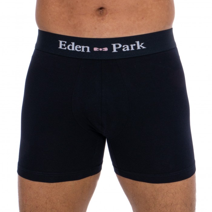  Lot de 2 boxers unis et rayé rose - EDEN PARK E658G19-E83 