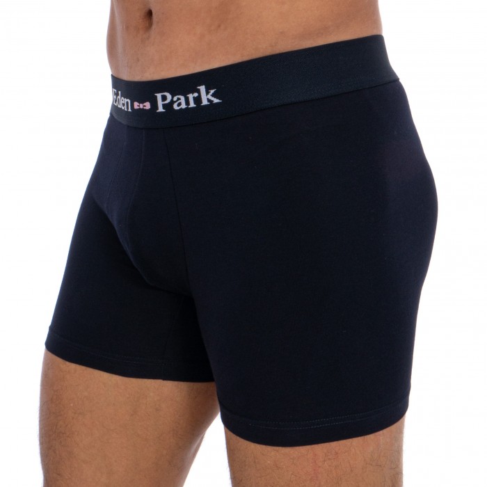  Lot de 2 boxers rayé rose et uni - EDEN PARK E658G19-E83 