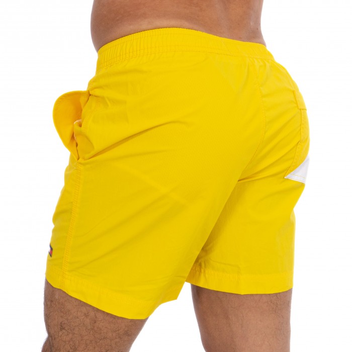  Short de bain à cordon de serrage contrasté - Bold Yellow - TOMMY HILFIGER UM0UM01080-ZGT 