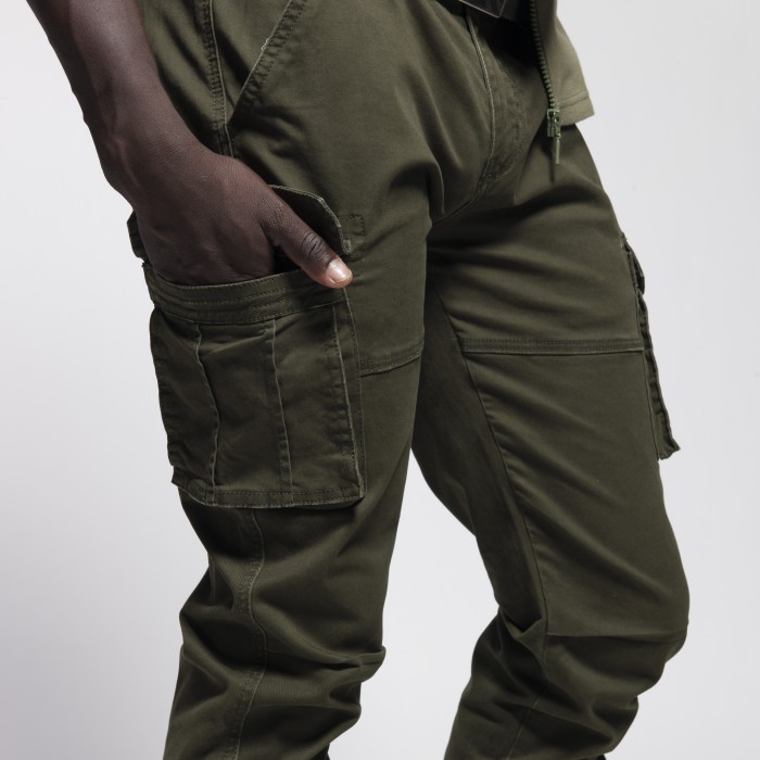  Pantalon Cargo - kaki - ES COLLECTION ESJ053 C12 