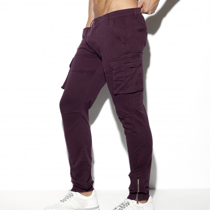  Pantalon Cargo - burgundy - ES COLLECTION ESJ053 C29 