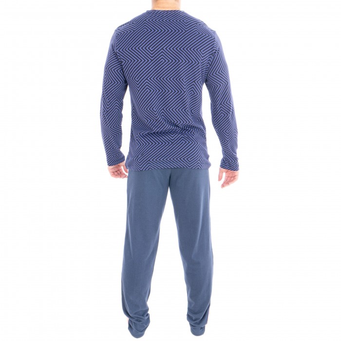  Pyjama long homme col T Tailoring Eminence - EMINENCE 7M27 4761 