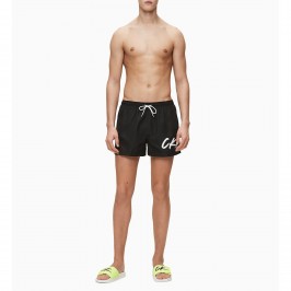  Drawstring - Black Swim Shorts - CALVIN KLEIN KM0KM00442-BEH 
