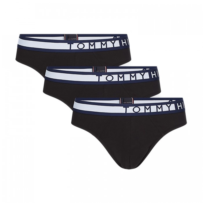  3 pack slip con logo in vita - nero - TOMMY HILFIGER UM0UM01227-0R9 