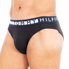  3 pack slip con logo in vita - nero - TOMMY HILFIGER UM0UM01227-0R9 