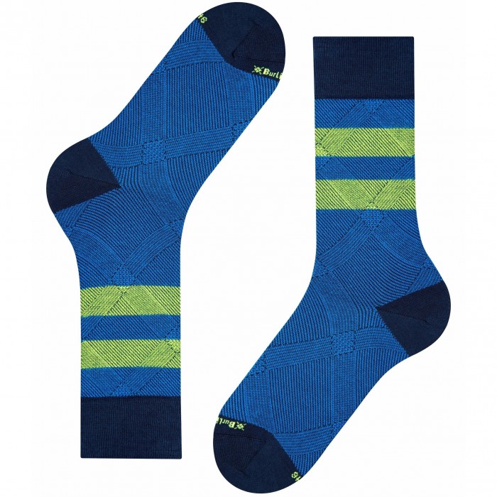  Chaussettes Neon Glencheck - marine - BURLINGTON 21916-6120 