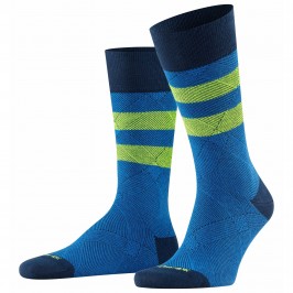  Chaussettes Neon Glencheck - marine - BURLINGTON 21916-6120 