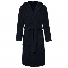 Pure Cotton Hooded Bathrobe - navy - TOMMY HILFIGER 2S87905573-416