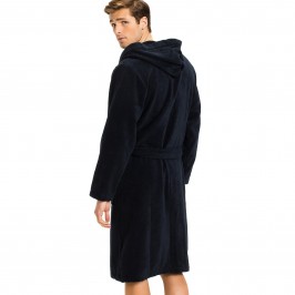 Pure Cotton Hooded Bathrobe - navy - TOMMY HILFIGER 2S87905573-416 
