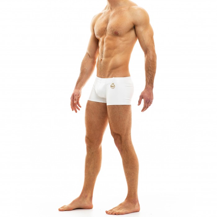  Boxer aspect cuir - blanc - MODUS VIVENDI 20521-WHITE 