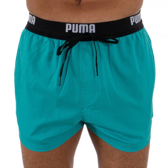  PUMA Swim Logo Kurze Badeshorts - aqua -  100000030-003 