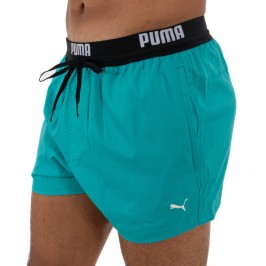  PUMA Logo Short Length Swimming Shorts - aqua -  100000030-003 