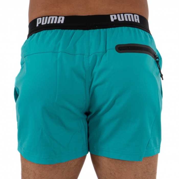  PUMA Logo Short Length Swimming Shorts - aqua -  100000030-003 