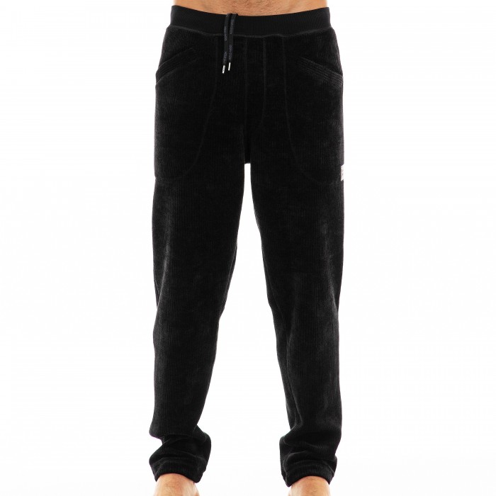  Smooth Knit - Pantalon velours gris - MODUS VIVENDI 09062 BLACK 