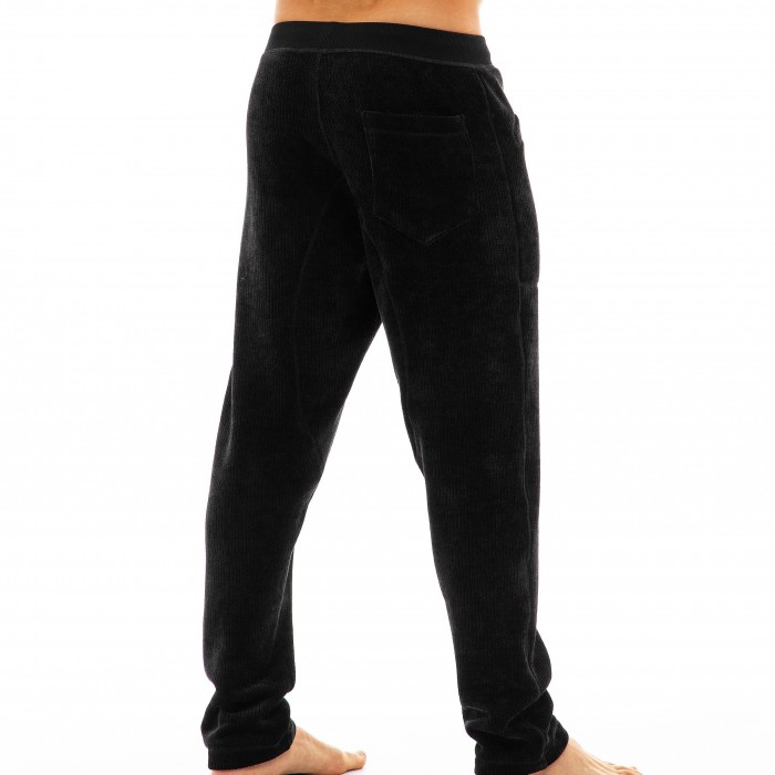  Smooth Knit - Pantalon velours noir - MODUS VIVENDI 09062 BLACK 