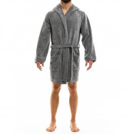  Smooth Knit - Robe de chambre avec capuche grise - MODUS VIVENDI 09052 CHARCOAL 