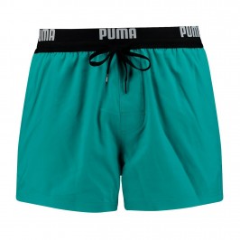 PUMA Logo Short Length Swimming Shorts - aqua -  100000030-003