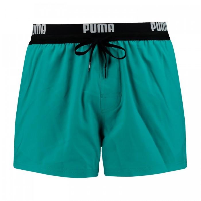 PUMA Logo Short Length Swimming Shorts - aqua -  100000030-003