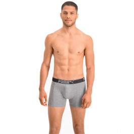  Lifestyle Sueded Cotton Boxershorts 3er Pack - weiß grau und schwarz - PUMA 681030001-325 