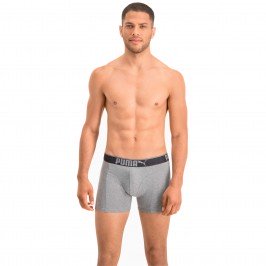  Lifestyle Sueded Cotton Boxer Shorts 3 Pack - white grey and black - PUMA 681030001-325 