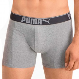  Lots de 3 boxeurs Lifestyle en coton suédé - blanc gris et noir - PUMA 681030001-325 