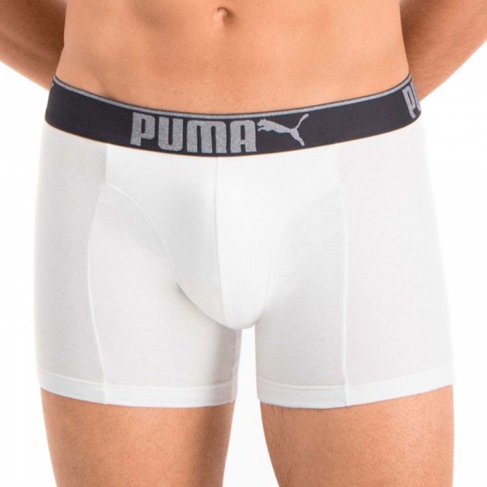  Lifestyle Sueded Cotton Boxershorts 3er Pack - weiß grau und schwarz - PUMA 681030001-325 