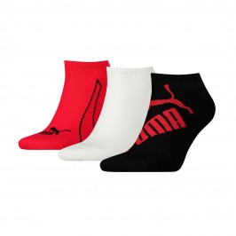  Lot de 3 paires de socquettes PUMA Graphic - noir blanc et rouge - PUMA 261090001-852 