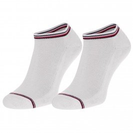  Pack of 2 pairs of socks - white with tricolor stripe print - TOMMY HILFIGER 100001093-300 