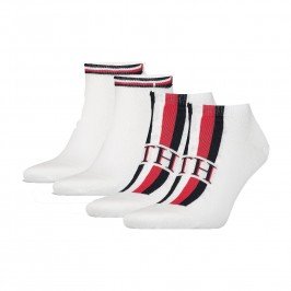  Lot de 2 paires de chaussettes - blanc imprimé TH - TOMMY HILFIGER 320204001-300 