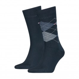  2-Pack Check Socks - TOMMY HILFIGER 100001495-356 