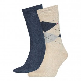  2er-Pack karierte Socken - TOMMY HILFIGER 100001495-050 