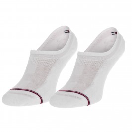  Paquete de 2 pares de calcetines - blanco con estampado de rayas tricolores - TOMMY HILFIGER 100001095-300 