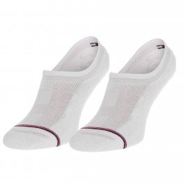  Pack of 2 pairs of footlets - white with tricolor striped print - TOMMY HILFIGER 100001095-300 