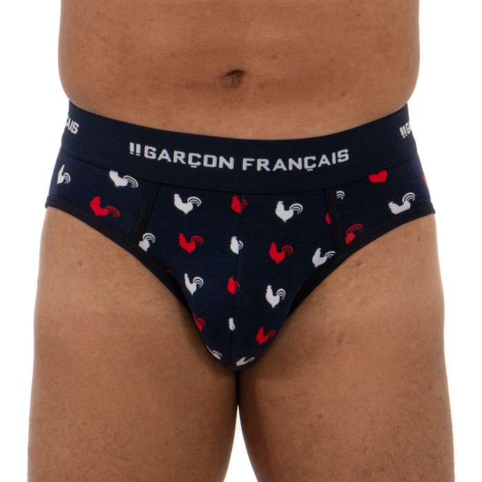  Slip Coqs - tricolores - GARÇON FRANÇAIS SLIP18-TRICOLORE COQS 