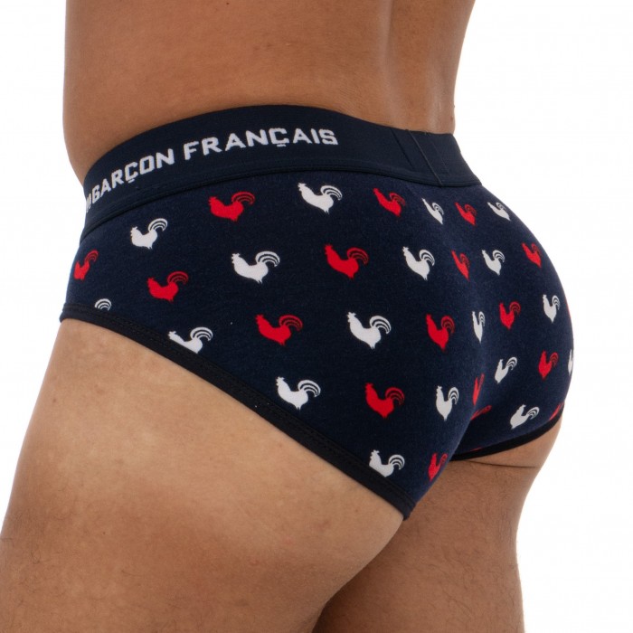  Slip Coqs - tricolores - GARÇON FRANÇAIS SLIP18-TRICOLORE COQS 