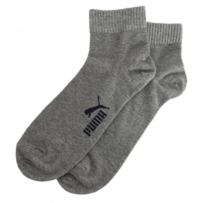  Lot de 3  paires de chaussettes PUMA Graphic Quarter - navy gris et bleu - PUMA 261091001-523 