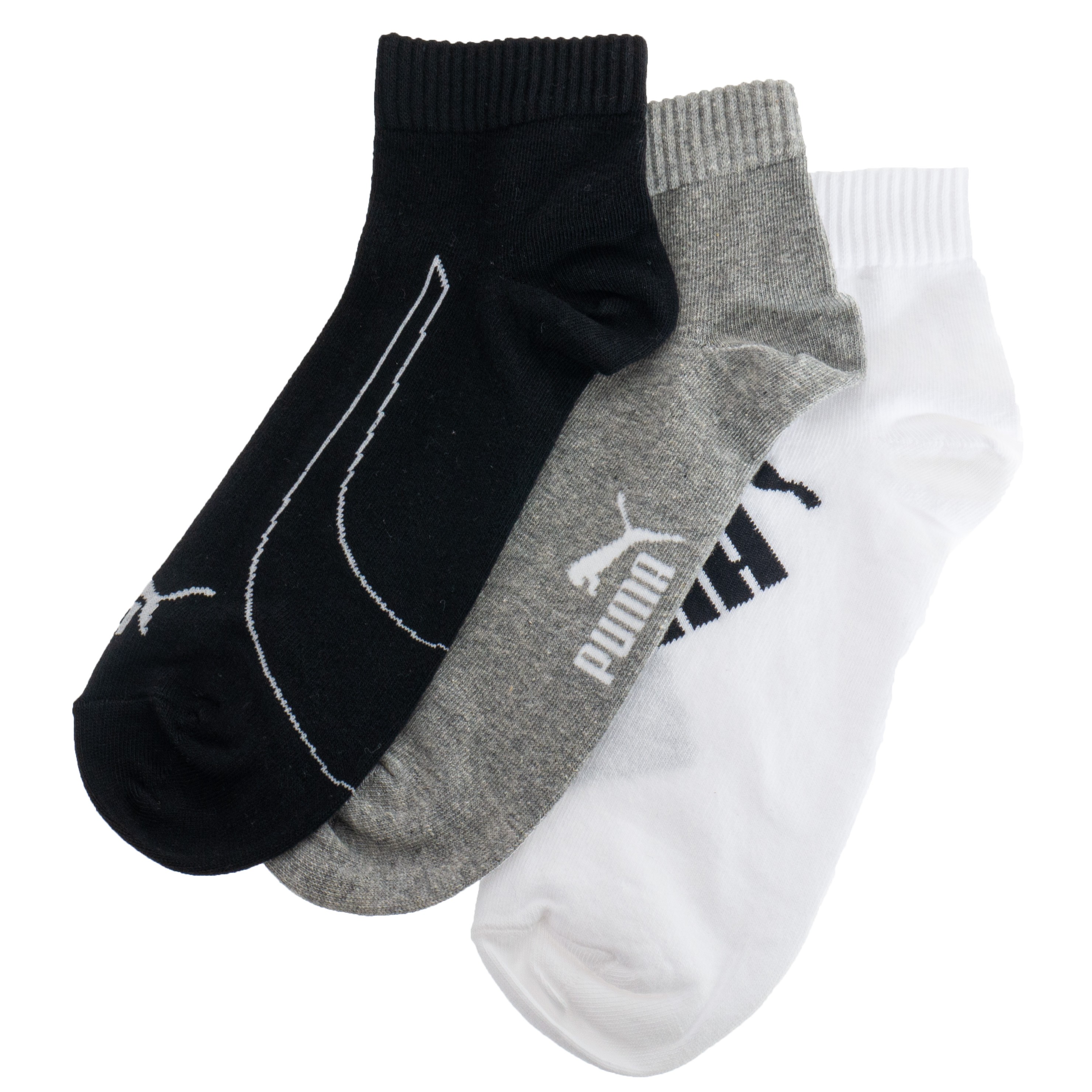 PUMA Chaussettes Crew 6-Pack - Noir/Blanc/Gris