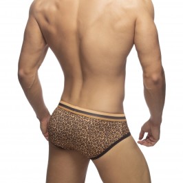  Slip de bain Léopard Stripe - marron - ADDICTED ADS267-C13 