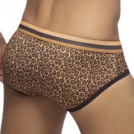  Slip de bain Léopard Stripe - marron - ADDICTED ADS267-C13 