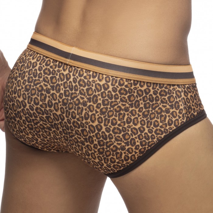  Slip de bain Léopard Stripe - marron - ADDICTED ADS267-C13 