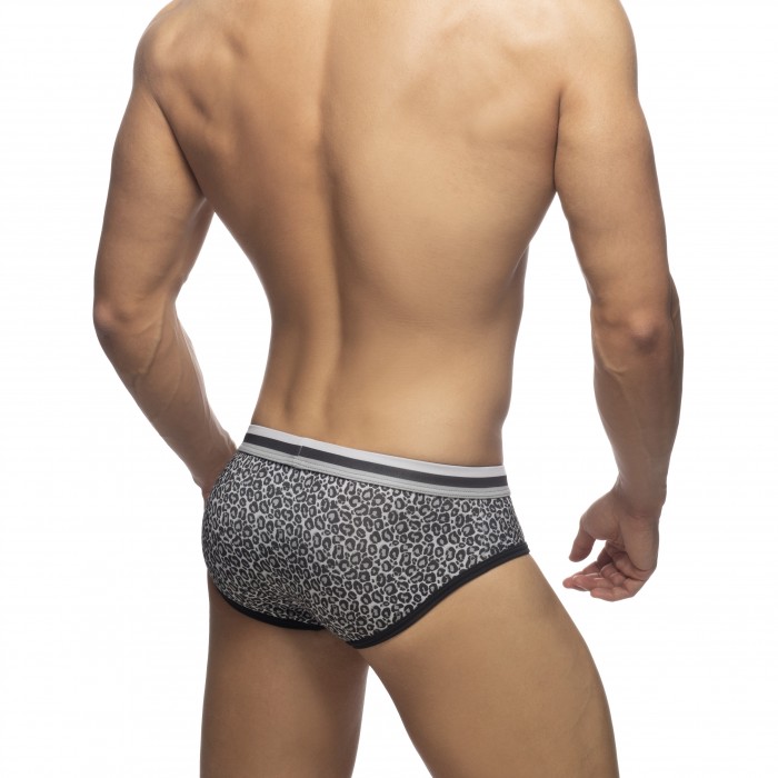  Slip de bain Léopard Stripe - gris - ADDICTED ADS267-C15 