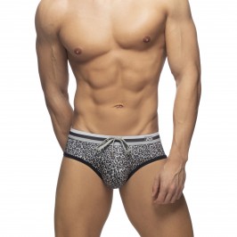  Slip de bain Léopard Stripe - gris - ADDICTED ADS267-C15 