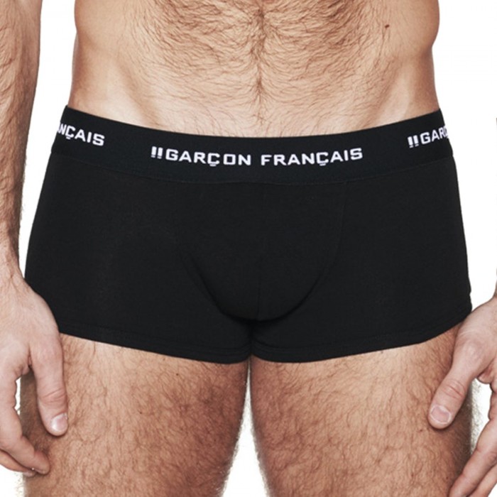  Black Boxer unverzichtbar - GARÇON FRANÇAIS SHORTY12 NOIR PACK 