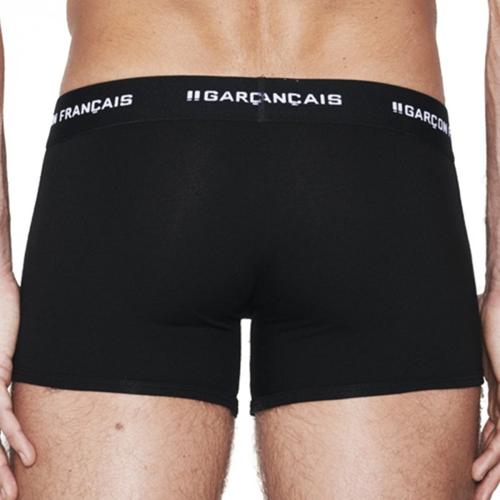  Le Boxer long noir Indispensable - GARÇON FRANÇAIS BOXER13 NOIR PACK 