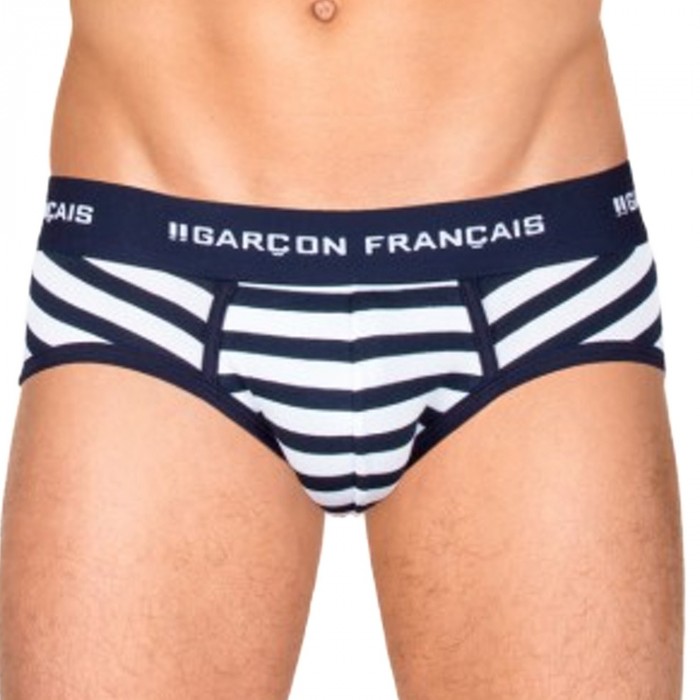  Slips gestreift - GARÇON FRANÇAIS SLIP16 MARINE/BLANC 