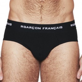  Black Brief Essential - GARÇON FRANÇAIS SLIP19 NOIR PACK 