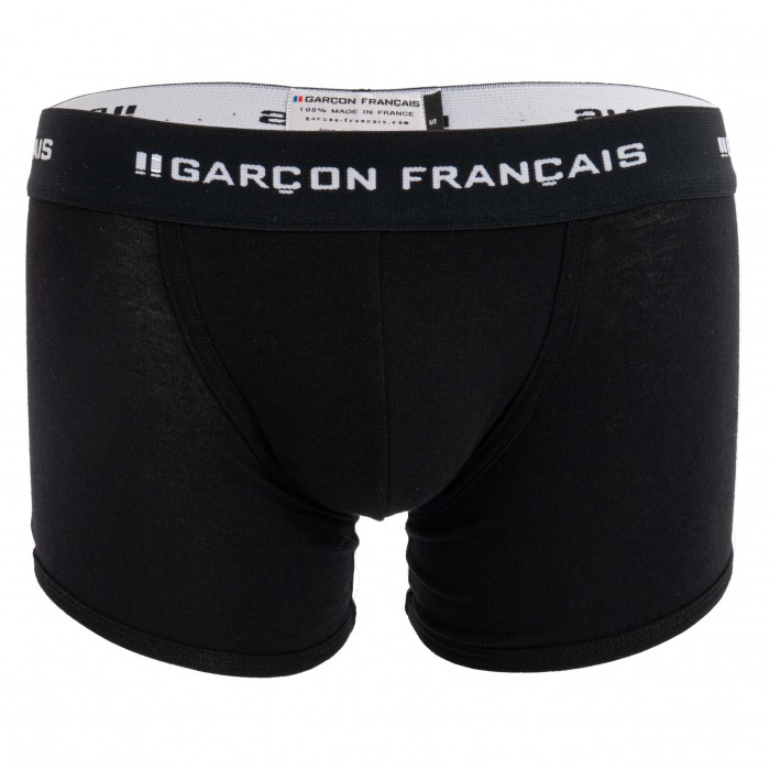 Long Black boxer Essential - GARÇON FRANÇAIS BOXER13 NOIR PACK