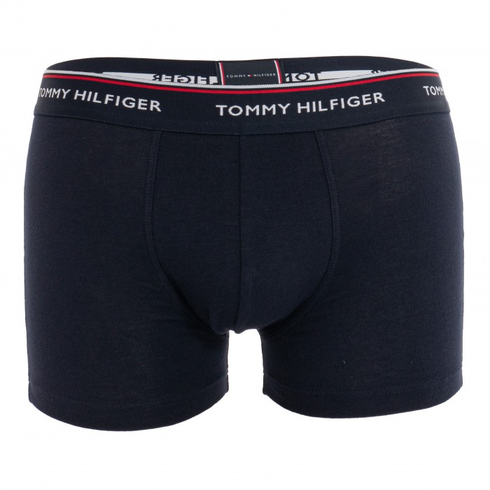  Un sacco di 3 boxer di cotone elastico - cinture rosso, blu navy e blu - TOMMY HILFIGER UM0UM01642-0WC 