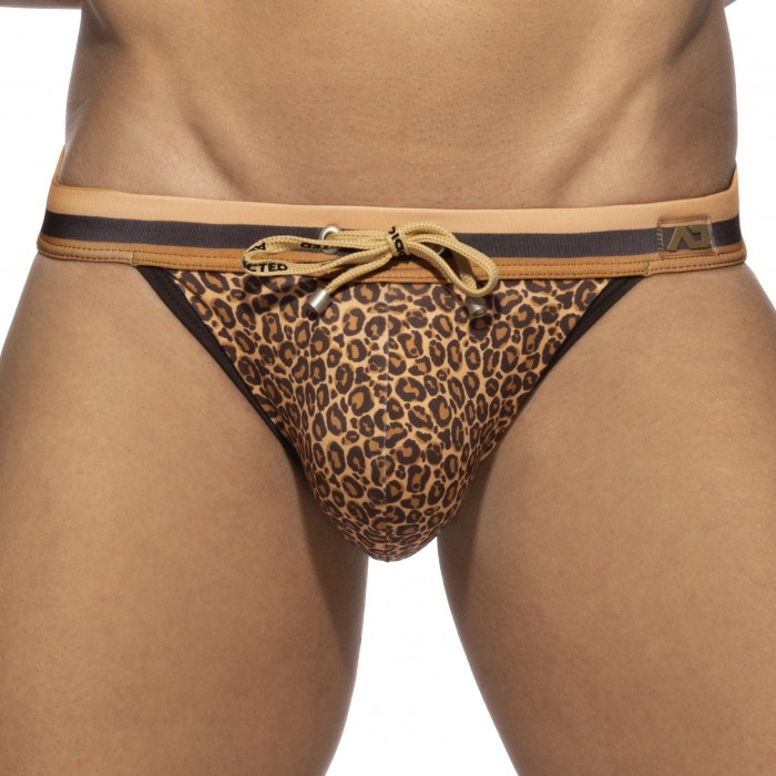  Leopard Stripe - brown swimsuit bikini - ADDICTED ADS268-C13 